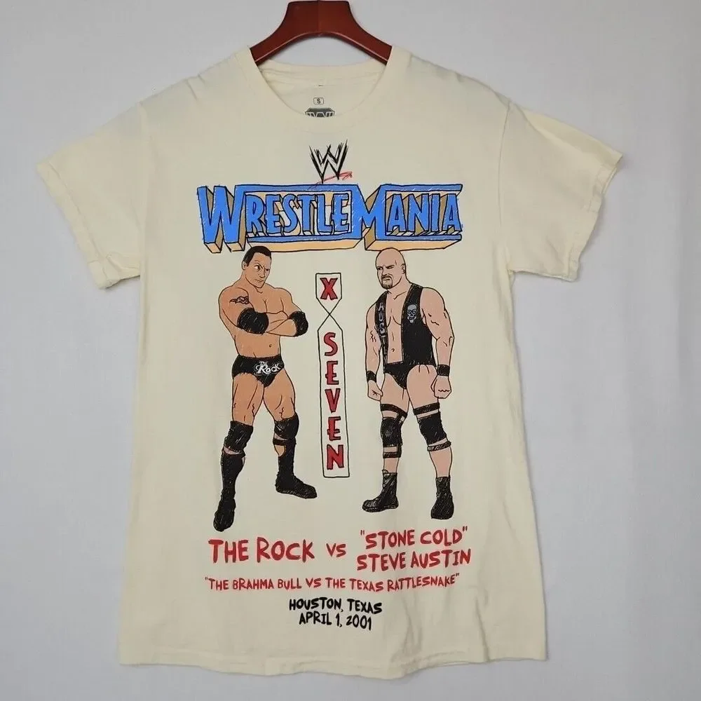 Wrestlemania 2001 X-Seven The Rock vs.‎ Stone Cold Men's Size Small New